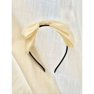 Holiday Cream elegant bow headband